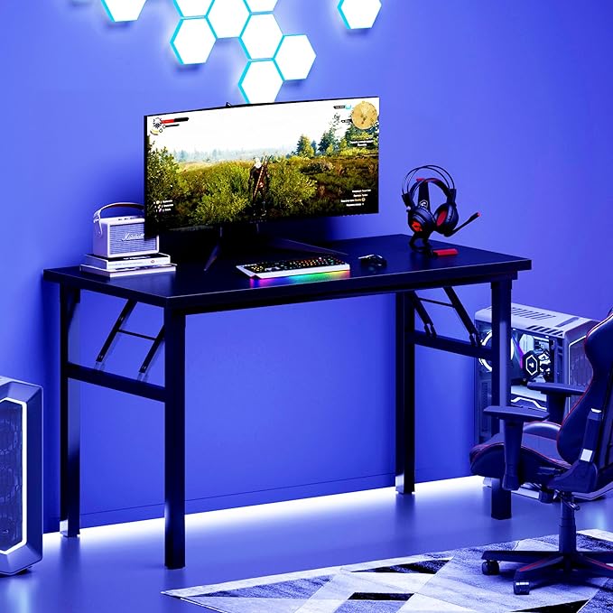 DlandHome Computer Desk Folding Table 39.4 inches Writing Desk - Image 8