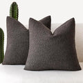 Foindtower Pack of 2 Textured Boucle Throw Pillow Covers Accent Solid by Foindtower