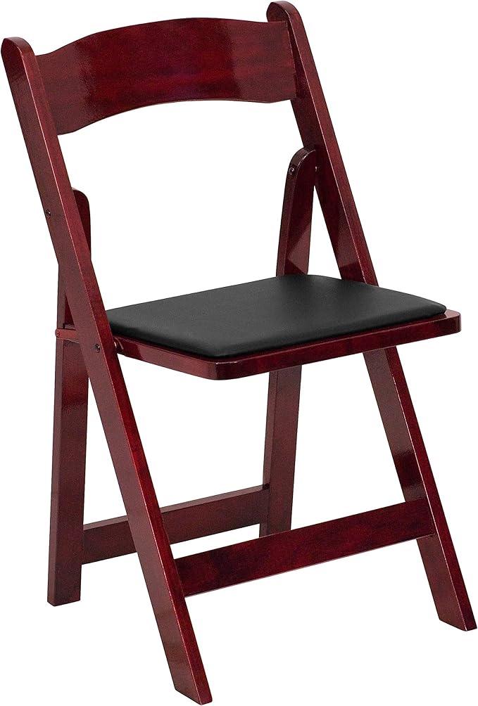 Flash Furniture 2 Pack HERCULES Series Mahogany Wood Folding Chair - Image 8