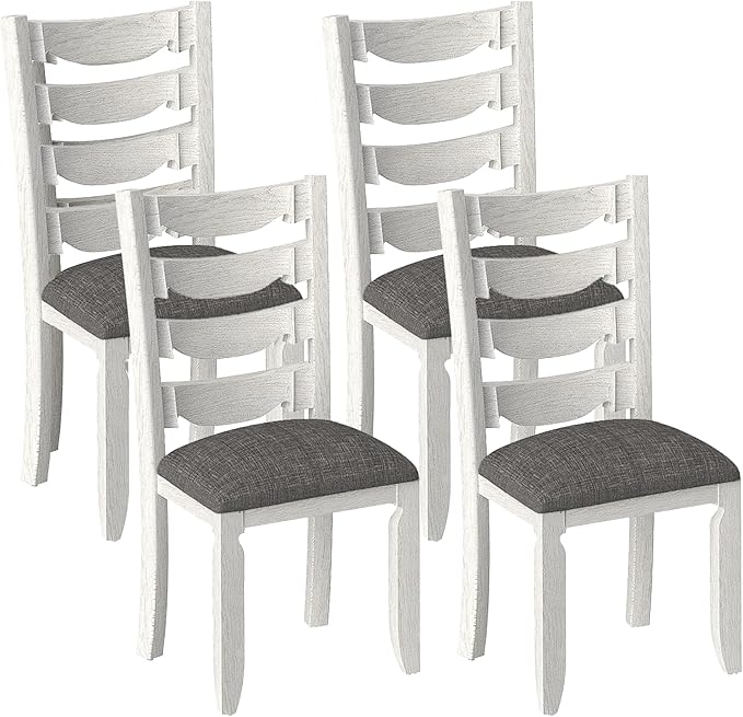 Solid Wood Dining Chair Set of 4, Kitchen Dining Room Chair by Peatuk