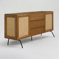 NTC MOSSIC Sideboard with 2 Doors and 3 Drawers, Buffet Cabinet with Natural by NTC