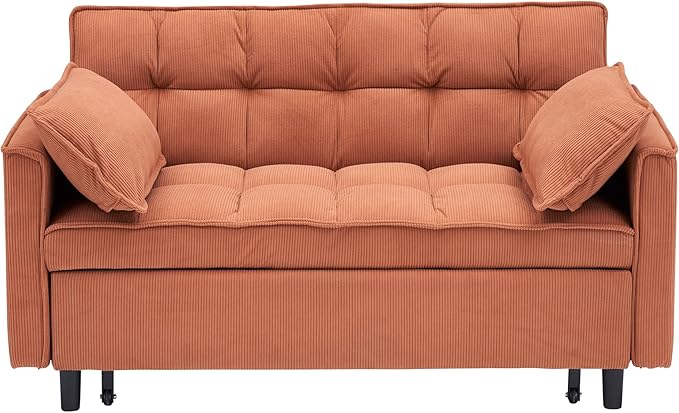 Ball & Cast Convertible Sofa Bed, Loveseat Sleeper Sofa W/Pull-Out Bed - Image 7