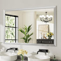 55x36 Inch Silver Bathroom Mirror by Briivuemodernmirrors