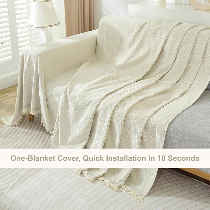 STACYPIK Modern Beige Couch Covers - Image 9