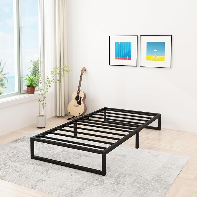 12 Inch Twin Size Bed Frames Heavy Duty Metal Twin Platform Bed Frame No Box - Image 6