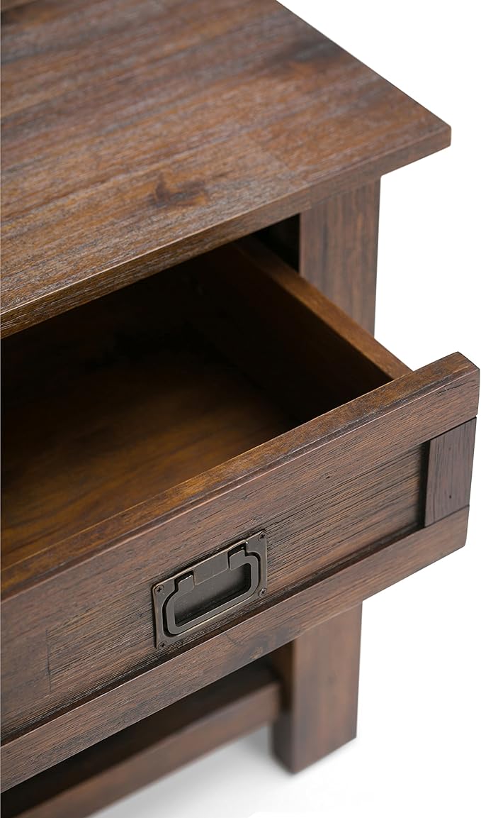 SIMPLIHOME Monroe SOLID ACACIA WOOD 22 inch Wide Square Rustic End Side Table - Image 4