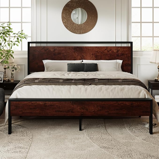 Allewie King Size Platform Bed Frame by Allewie