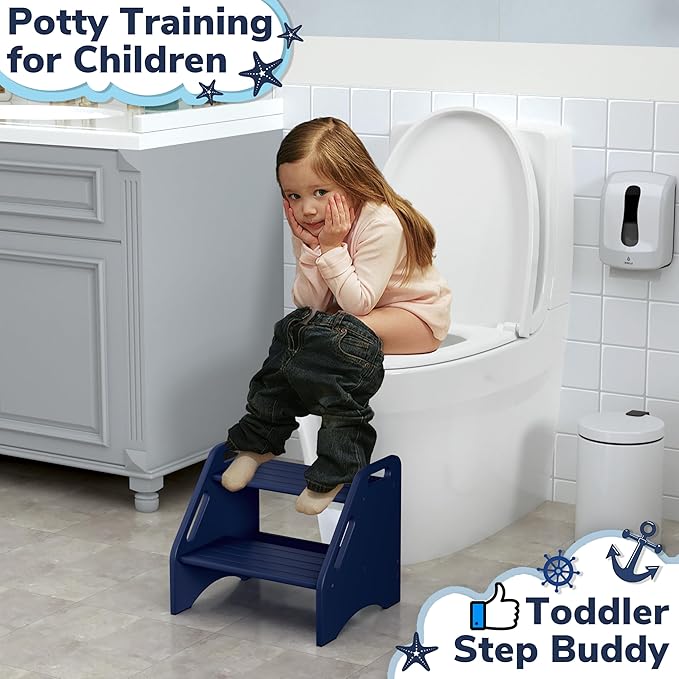 AMBIRD Wooden Step Stool, Two Step Stools Toddler 300 lbs Capacity - Image 4