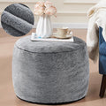 Round Ottoman Foot Rest for Couch 20"x15" Foot Stool Ottoman Pouf by Unknown