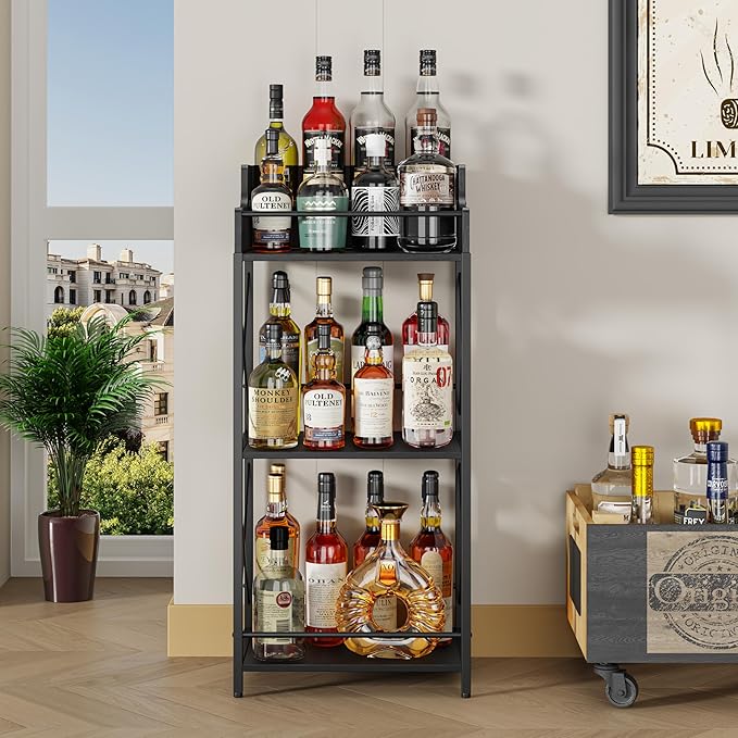 KLM Liquor Bottle Display Shelf, Liquor Cabinet bar - Image 8