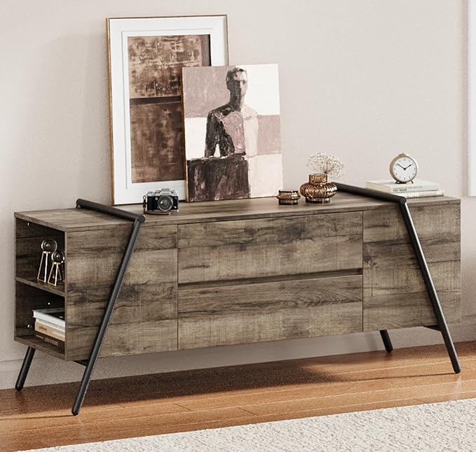 GarveeHome 55" Modern TV Stand, Entertainment Center - Image 9