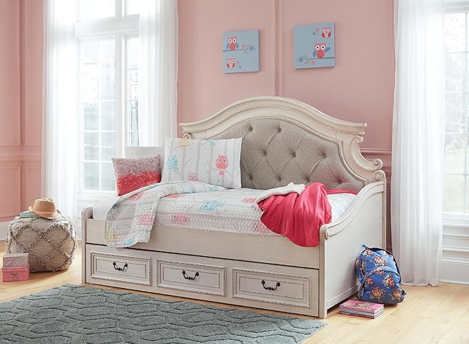 Signature Design by Ashley Realyn Traditional Upholstered Tufted Twin Platform - Image 6
