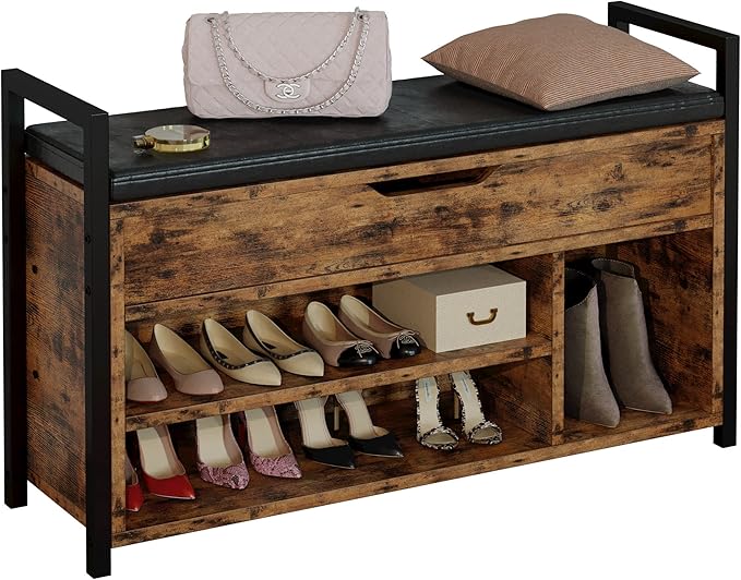 IRONCK Shoe Storage Bench, Entryway Bench by IRONCK