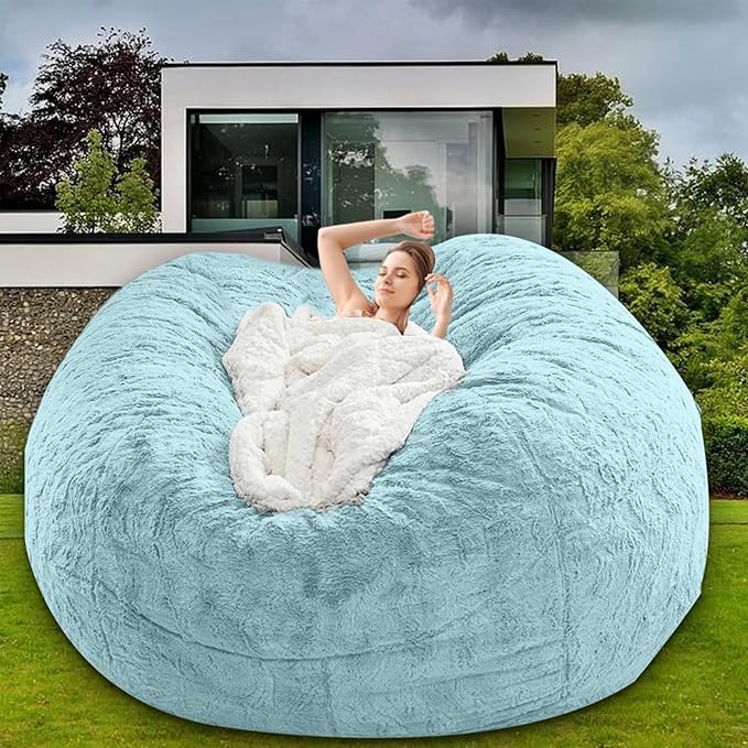 Bean Bag Chair for Adults Kids Without Filler Comfy Giant Round Lazy Sofa Chair - Image 8