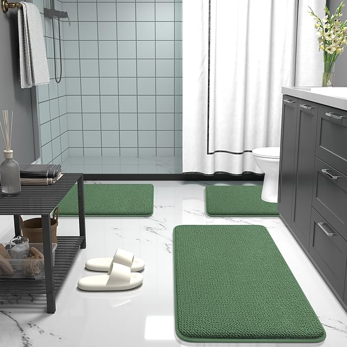 OLANLY Thick Memory Foam Bath Mat Rug 24x16, Extra Soft Absorbent Bathroom Rug - Image 7