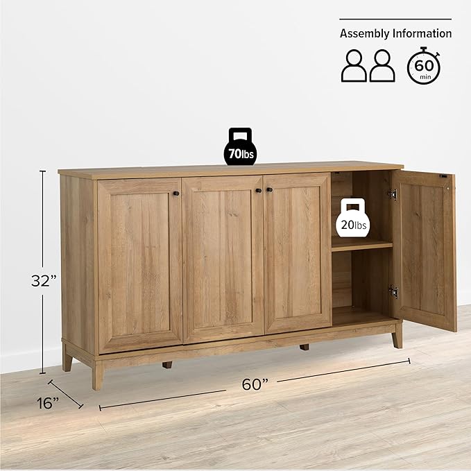 Prepac Yaletown 4 Panel Door Console Table - Image 2