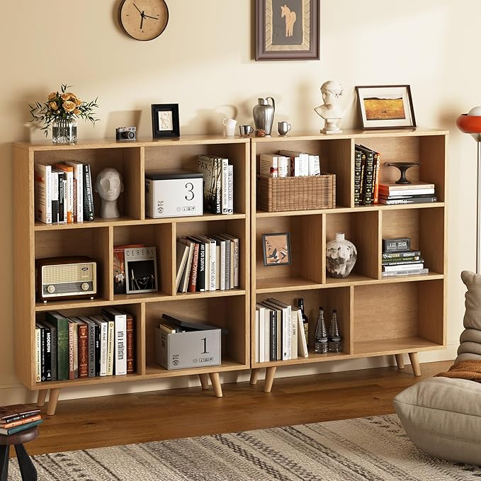 Shintenchi Cube Storage Organizer, 3 Tier Mid-Century Bookcase - Image 8