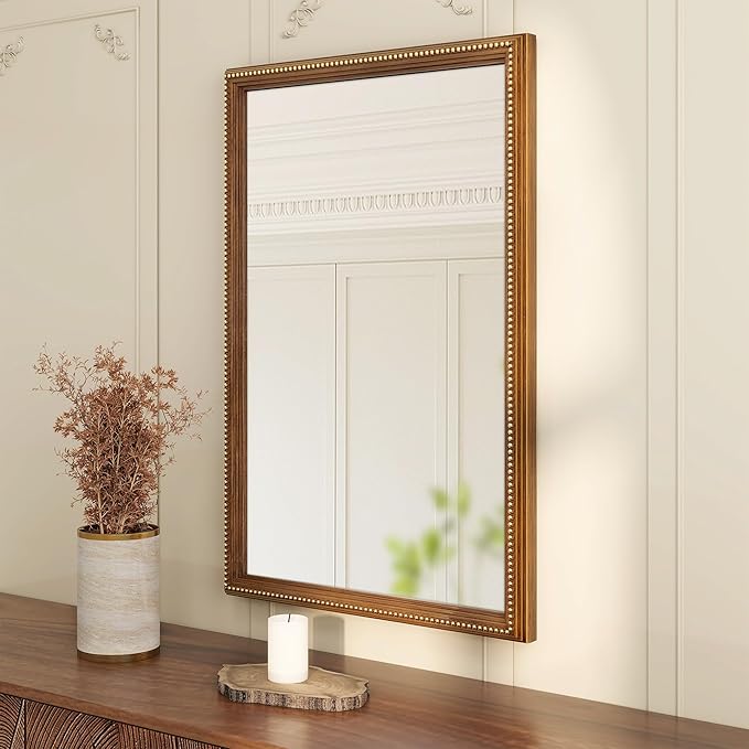 Axeman 24x36 Wood Wall Mirror, Rustic Bathroom Mirror, Vintage Wall Mounted by Axeman