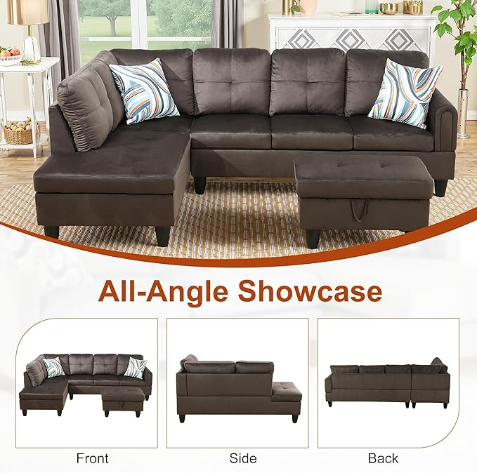 Osparple L Shaped Couch Sectional Couches - Image 6