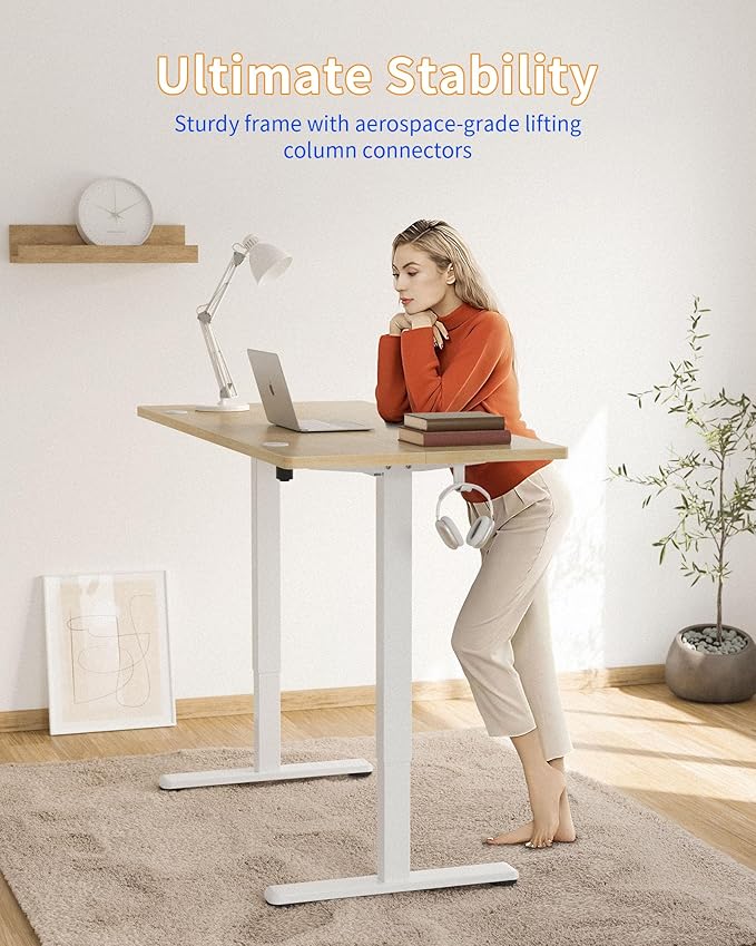 YIHAYO Electric Standing Desk, 48 x 24 Inches Stand Up Desk - Image 3