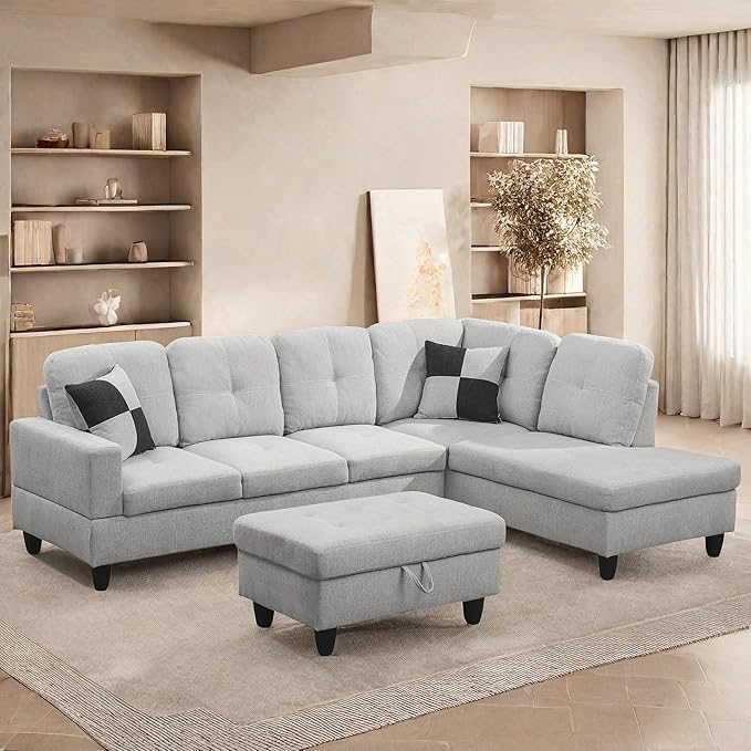 L Shaped Sectional Couches, Lounge Modular Sectional Sofa - Image 6