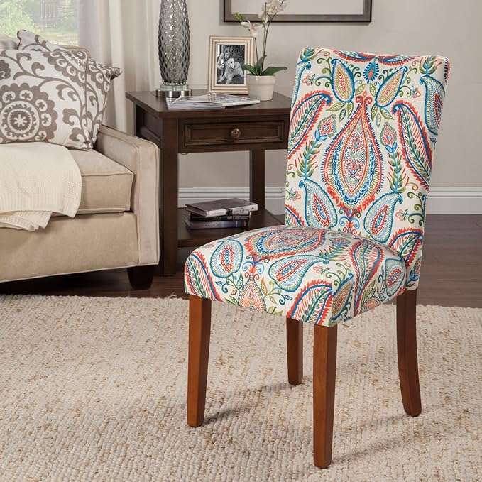 HomePop Parsons Classic Upholstered Accent Dining Chair, Colorful Paisley - Image 4