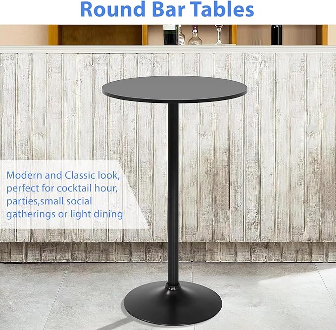 FDW Modern Bar Table 2 Set 40" Height Kitchen Dining Table Round Pub Table - Image 5