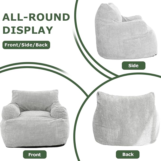 HIGOGOGO Giant Bean Bag Chair Sofa, Big Comfy Chair - Image 8