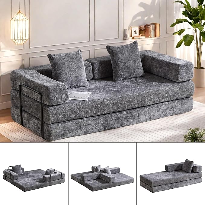 Convertible Sofa Bed, Compression Futon Sofa by ChicFurnit