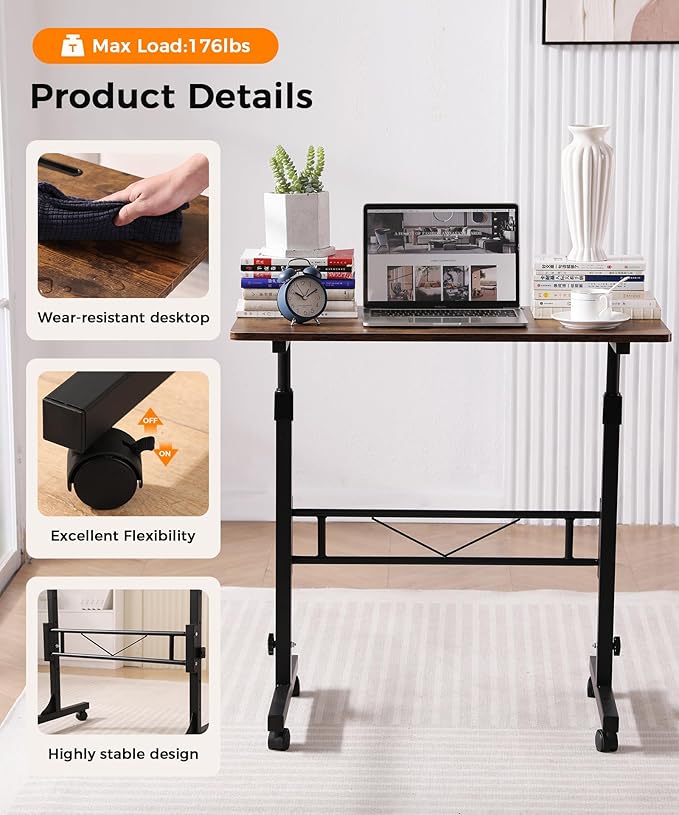 Standing Desk Adjustable Height, Mobile Stand Up Desks - Image 5