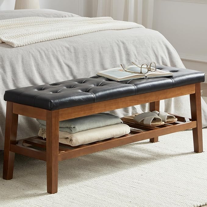 Upholstered Shoe Bench Entryway Bench - Image 3
