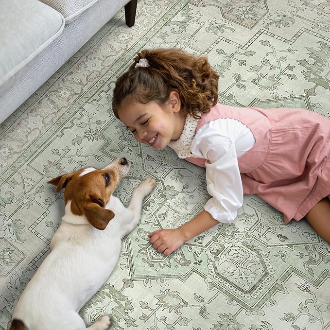 GENIMO 2x8 Runner Rugs for Hallway, Machine Washable Non Slip Vintage Rugs - Image 3