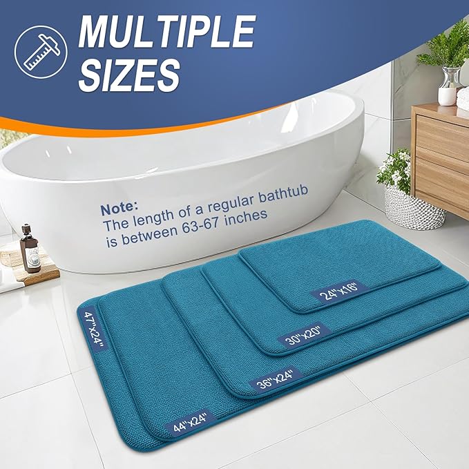 OLANLY Thick Memory Foam Bath Mat Rug 36x24, Extra Soft Absorbent Bathroom Rug - Image 5