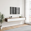 POVISON Fully-Assembled Minimalist Floating TV Stand, Modern Wall-Mounted by POVISON