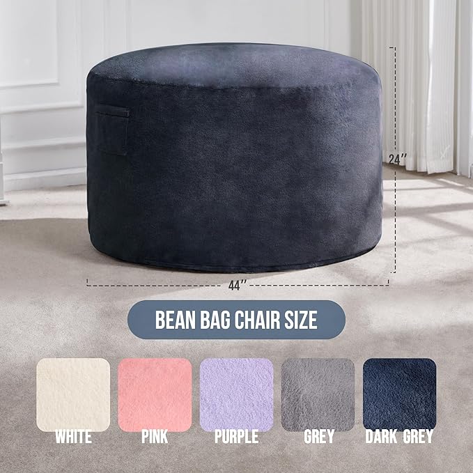 Hobestluk 4ft Bean Bag Chairs for Adults Large Beanbag Chair - Image 2