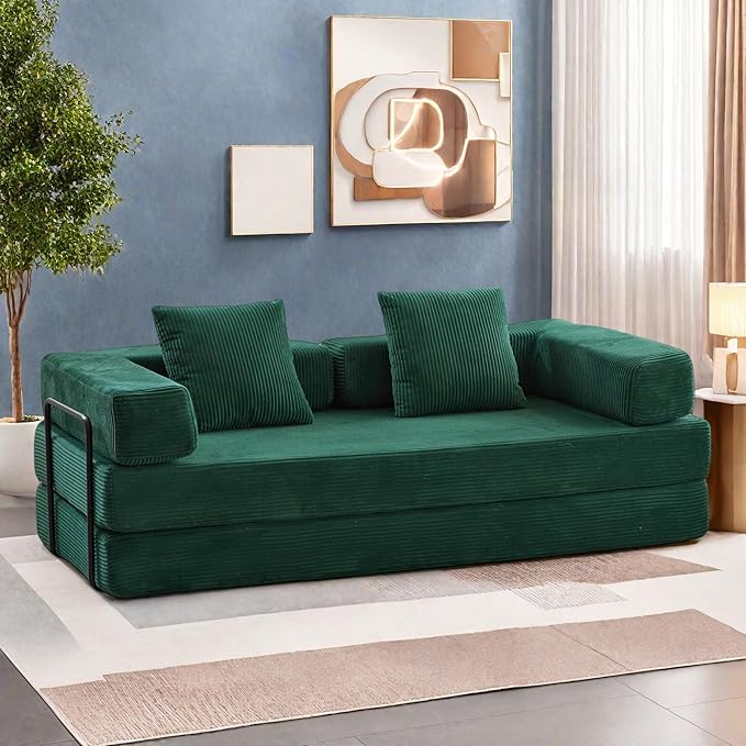 Convertible Sofa Bed, Compression Futon Sofa - Image 2