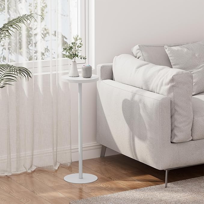 TUTOTAK Tall Round Side Table, Small End Table, Beside Table, Drink Table - Image 8