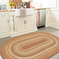 Homespice 27x45” Brown Oval Braided Rug. Harvest Brown Jute Oval Rug. Uses- by Homespice