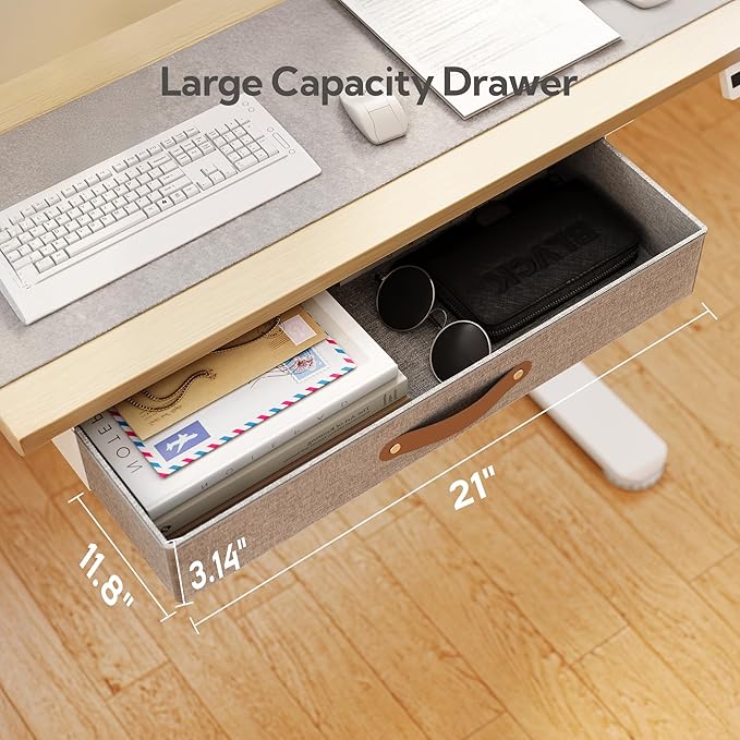 Seang Standing Desk with Drawer, 3 Memory Height Settings with Cable Grommets & - Image 6