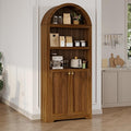 GAOMON 72'' Tall Arched Cabinet, 5 Tier Arched Bookshelf by GAOMON