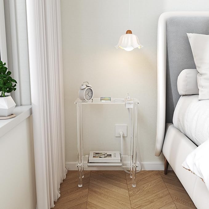 HMYHUM Acrylic Narrow Side Table - Image 7