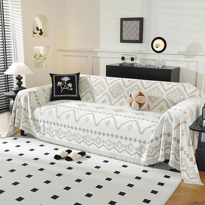 LUFEIJIASHI Boho Couch Covers for Sofa Non Slip Sofa Covers Washable Couch by LUFEIJIASHI