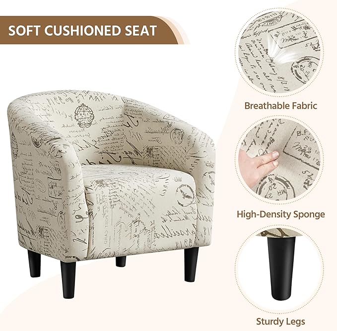 Yaheetech Modren Club Chair - Image 6