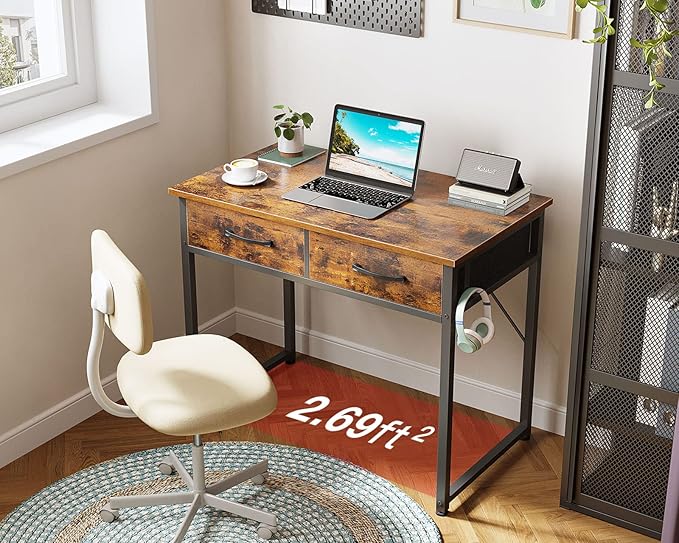 Casaottima 32 Inch Small Office Computer Desk - Image 8