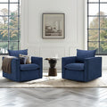 COLAMY Swivel Accent Chair Set of 2, 34 Inches Wide Upholstered Arm Chair by COLAMYINC