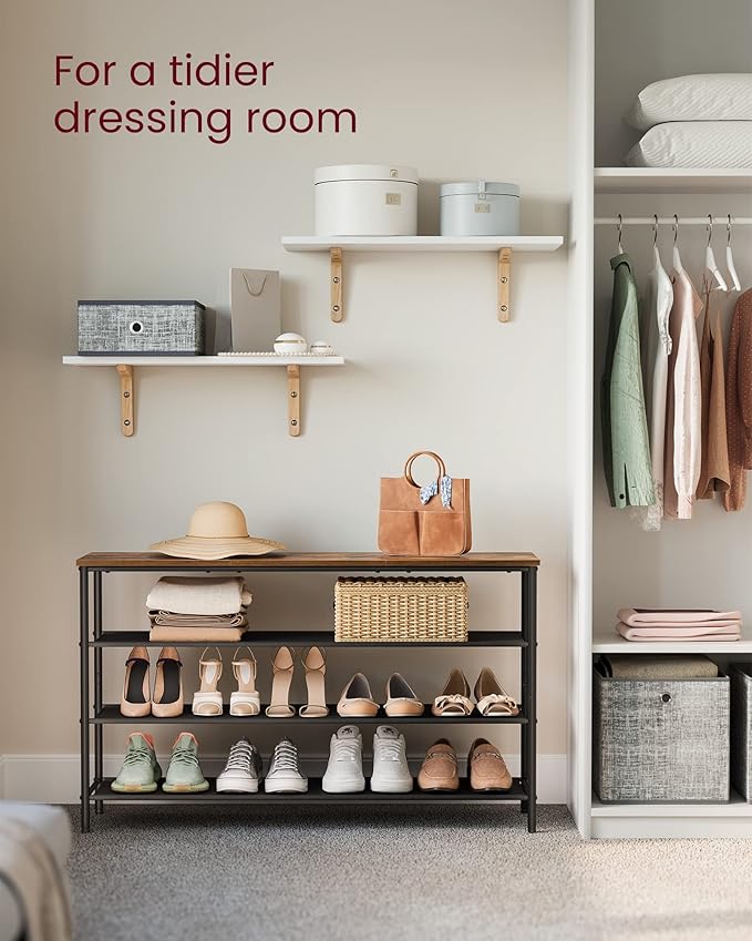 VASAGLE Shoe Rack, 4-Tier Shoe Storage Organizer - Image 4