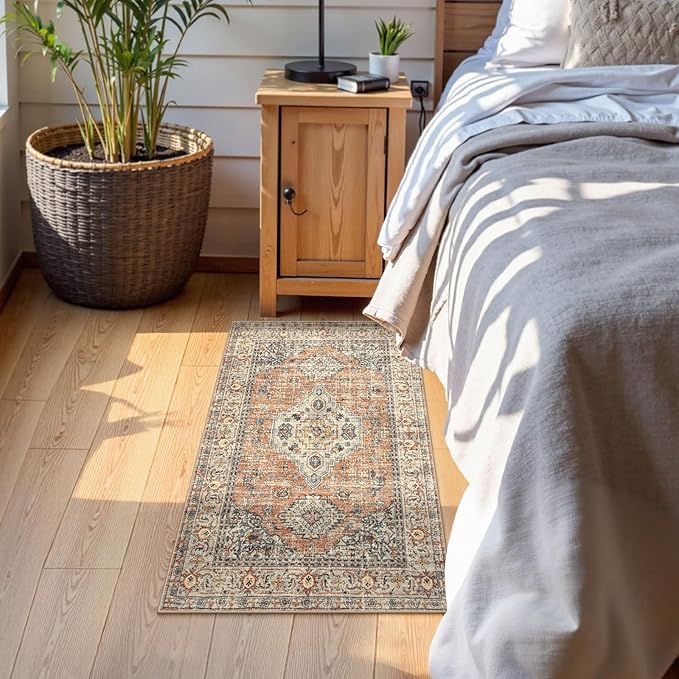 Lahome Oriental Door Mat Indoor Entrance, 2x3 Washable Indoor Rugs - Image 3