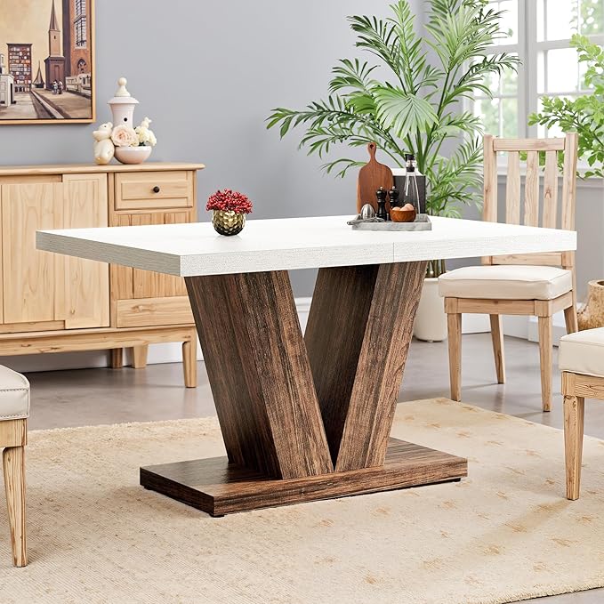 NicBex 47" Dining Table for 4 People, Farmhouse Dinner Table Small Dining Room - Image 6