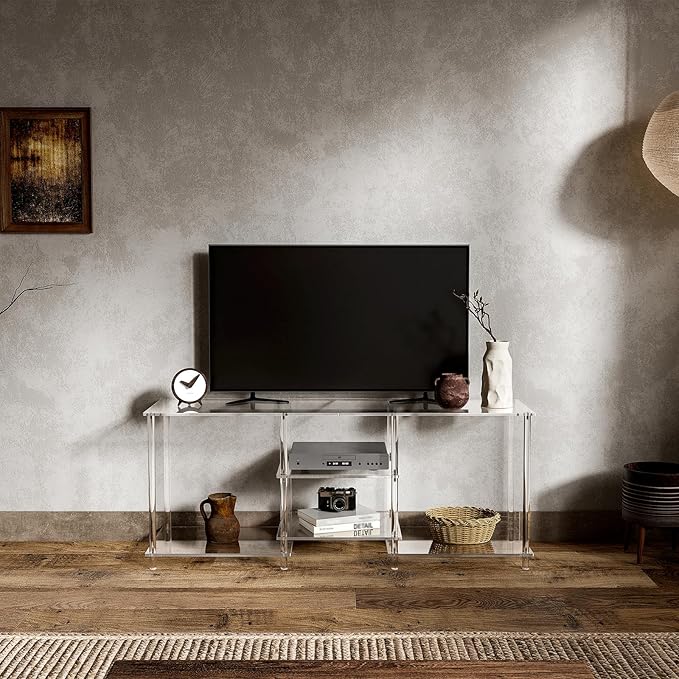 Eglaf Acrylic 55 Inch TV Stand - Image 6