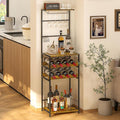 5-Tier Wine Rack Freestanding Floor, Liquor Bar Stand by DAOUTIME